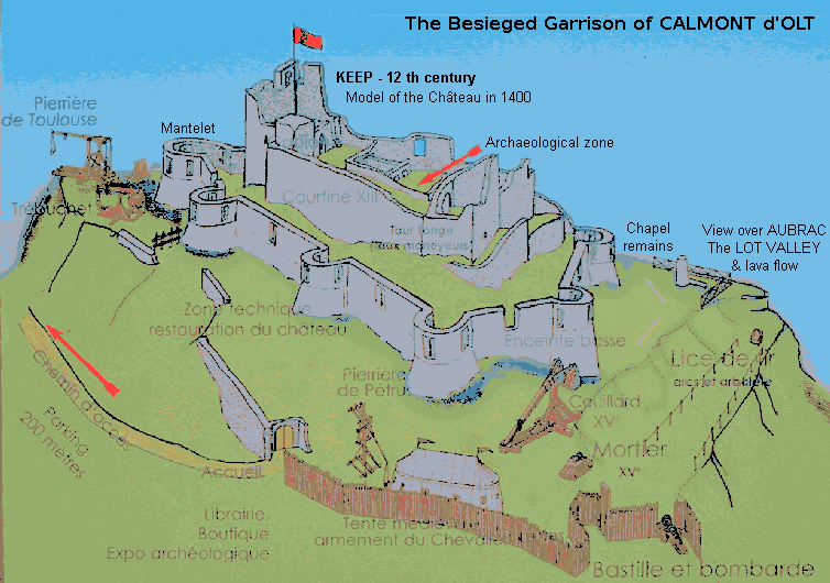 Plan of Calmont d'Olt Chateau