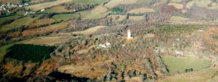 Aerial view of The tower of Peyrebrune