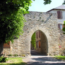 Stone gateway in Sauveterre de Rouergue